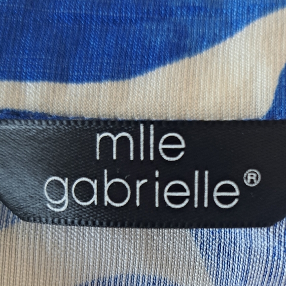 Mlle Gabrielle Blue and White Leaf-Print Shirt Dress - Picture 9 of 11